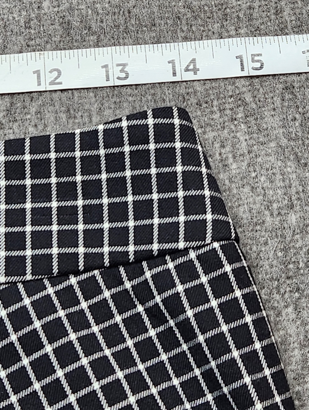 LOFT Marisa Pants Womens 2P Black Check Ankle Work Stretch - Picture 9 of 9